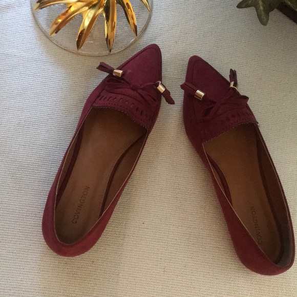 Covington Burgundy Flats 🆕 - Picture 2 of 8